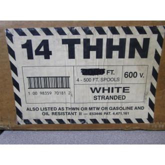 Essex EC 53446 14 THHN Building Wire 500' Spool - New No Box