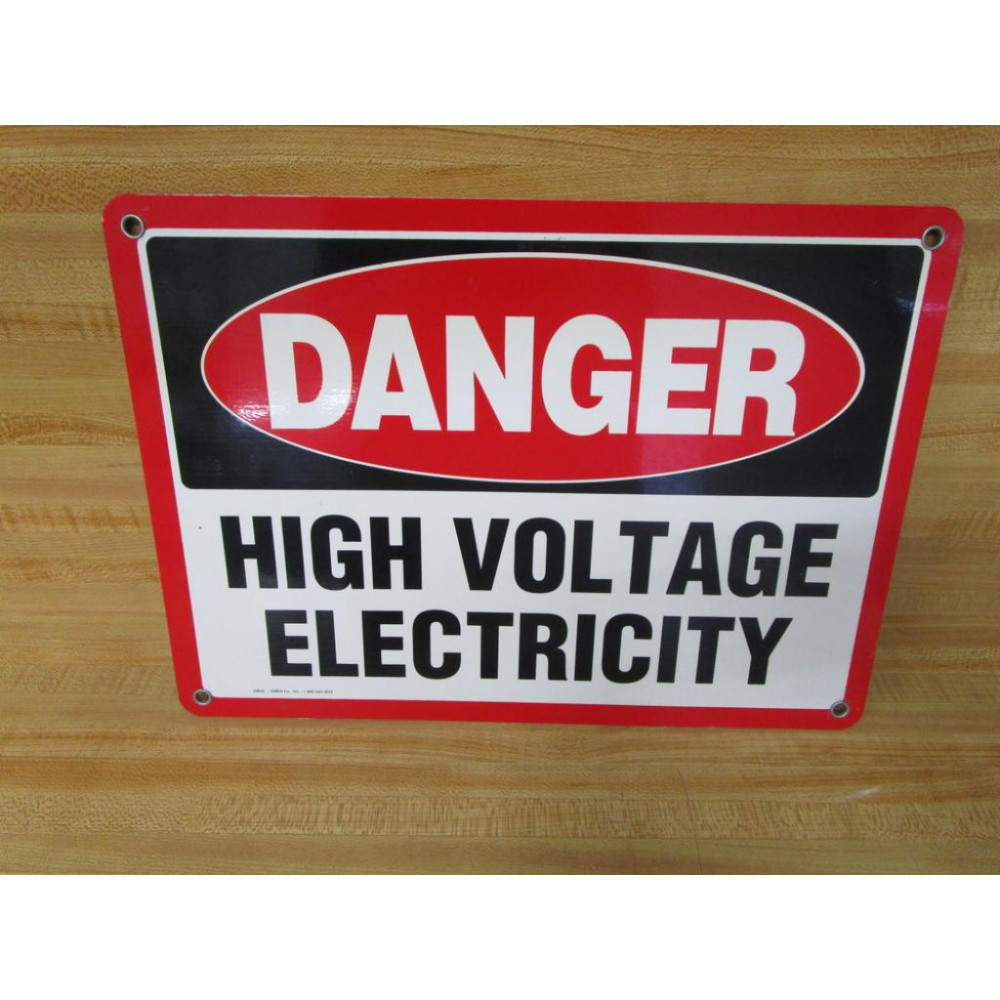 EMED 40635 Danger High Voltage Electricity Sign - New No Box