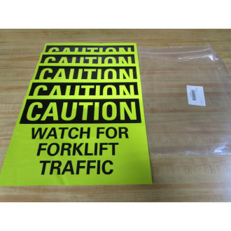 Generic 49DT86 Adhesive Caution Forklift Sign (Pack of 5)