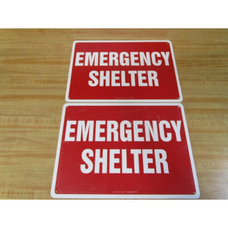 Accuform Signs MFEX527 Emergency Shelter Sign (Pack of 2) - Used