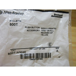 Allen Bradley 800T-N302E Push Button Cap 800TN302E