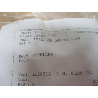 Deming Pump 15586 Impeller
