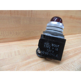 Allen Bradley 800T-P16R Pilot Light Red 800TP16R Old Style Chip X-132250 - Used
