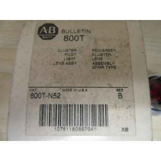 Allen Bradley 800T-N52 Cluster Lens Assembly XFMR Type