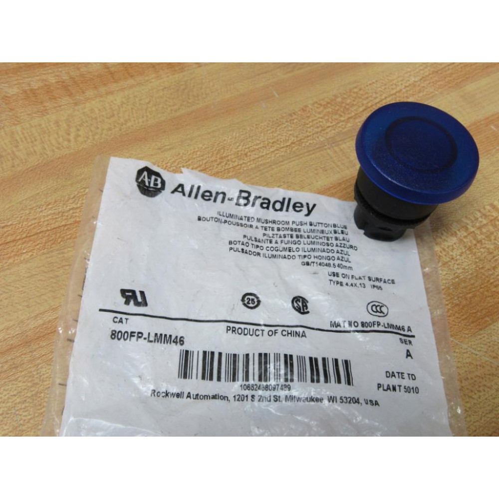 Allen Bradley 800FP-LMM46 Blue Push Button 800FPLMM46