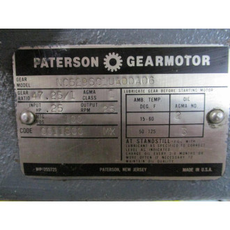 General Electric 5K42FG2920 GE A-C Motor  W Gear - Used