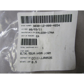 M1220 WHITE PP Conveyor Belt M1220 450mm x 1346mm