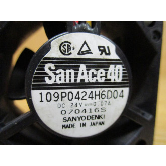Sanyo 109P0424H6D04 Axial Fan San Ace 40 - Used