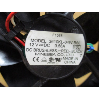 Minebea 3610KL-04W-B66 Axial Fan 3610KL04WB66 - Used