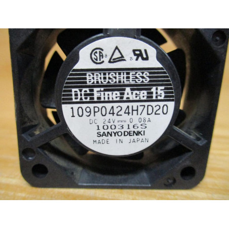 Sanyo Denki 109P0424H7D20 Axial Fan DC Fine Ace 15 (Pack of 4) - Used