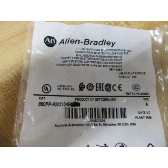 Allen Bradley 800FP-KM2104R 2-Pos Selector Switch 800FPKM2104R