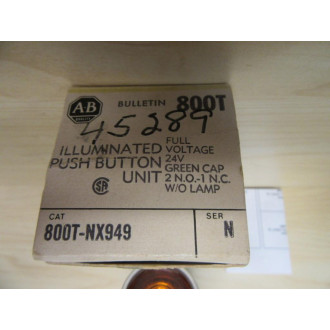 Allen Bradley 800T-NX949 Push Button 800TNX949 Amber