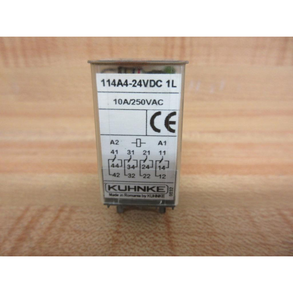 Kuhnke 114A4-24VDC 1L Relay 114A424VDC1L - Used