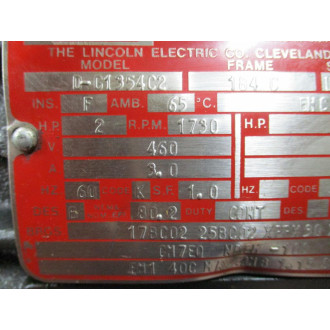 Lincoln Electric D-G1354C2 Motor DG1354C2 - New No Box