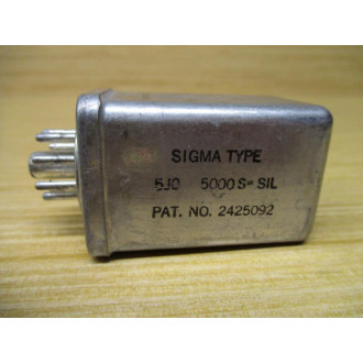 Sigma 5J0-5000S-SIL Relay 5J05000SSIL - Used