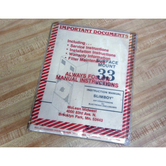 McLean Midwest 10-1008-16D Surface Mount Slimboy Manual10100816D - New No Box