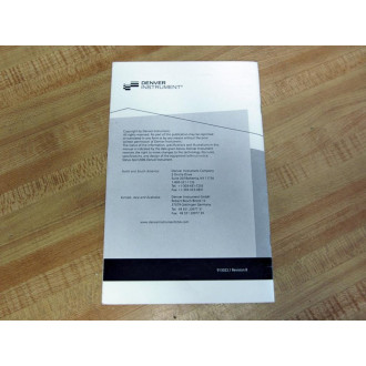 Denver Instrument 913023.1 Electronic Precision Balances Instructions 9130231 - New No Box