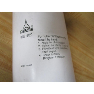 Deutz 0117 4420 Oil Filter 01174420 - New No Box