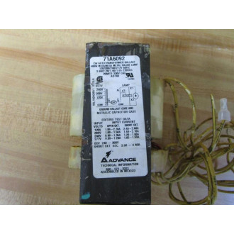Advance 71A6092 Philips Transformer WBrackets - Used