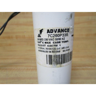 Advance 7C260P33R Philips Capacitor 26 MFD 330 VAC - Used