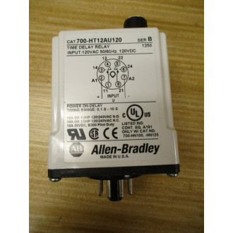 Allen Bradley 700-HT12AU120 Time Delay Relay Series B - Used
