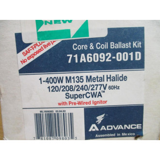Advance 71A6092-001D Core & Coil Ballast Kit 71A6092001D