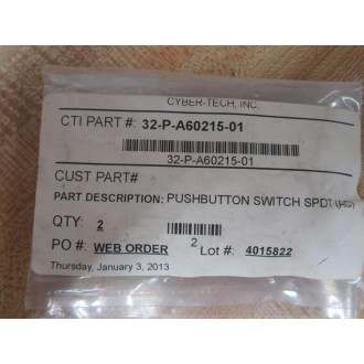 Cyber-Tech 32-P-A60215-01 Push Button Switch 32PA6021501 (Pack of 2)