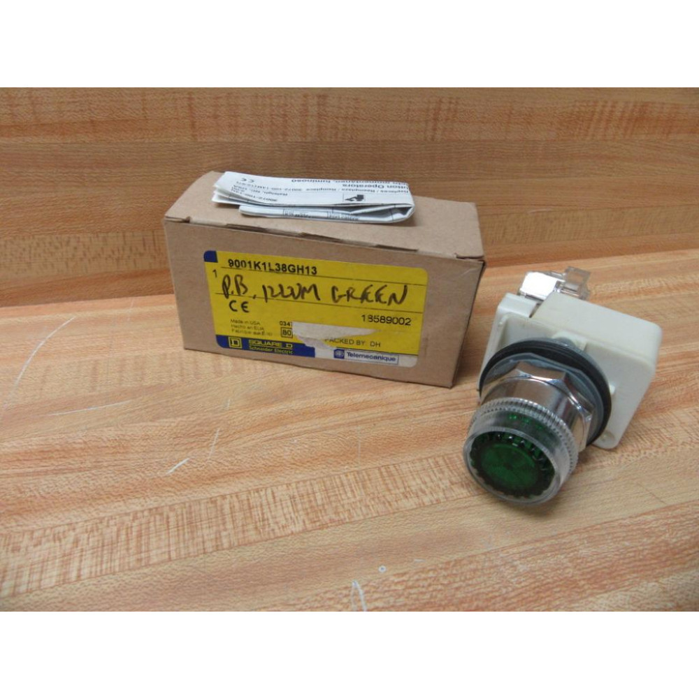 Square D 9001K1L38GH13 Schneider Illum. Push Button 18589002 Square D 9001K1L38GH13 Schneider Illum. Push Button 18589002