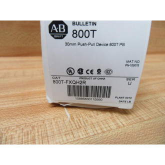 Allen Bradley 800T-FXQH2R Red Button 800TFXQH2R W800T-N374