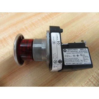 Allen Bradley 800T-FXQH2R Red Button 800TFXQH2R W800T-N374