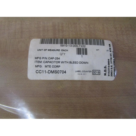 MTE CAP-254 Capacitor 70MFD 600VAC CAP254