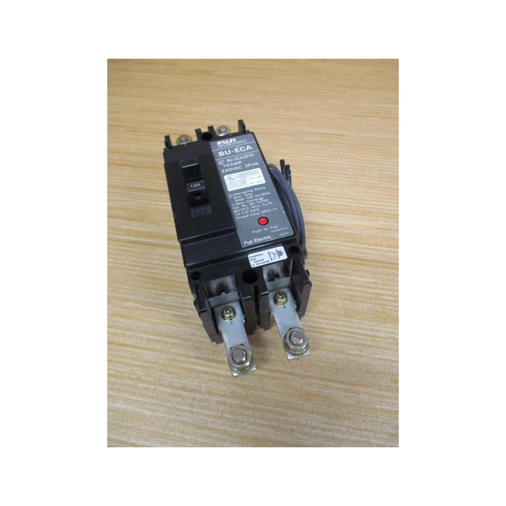 Fuji Electric BU-ECA2010 10 AMP Circuit Breaker BUECA2010 W BU-KEC - Used