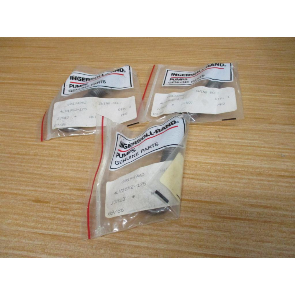 Ingersoll Rand 60194982 Swing Bolt 4LV18X2-175 (Pack of 3)