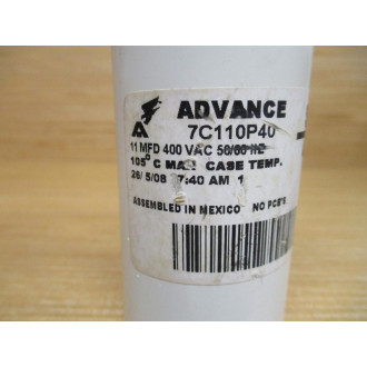 Advance 7C110P40 Capacitor 11MFD 400VAC - New No Box