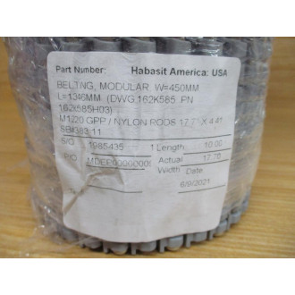 Habasit M1220 GPP Flat-Top Belting M1220 450 x 1346mm - New No Box