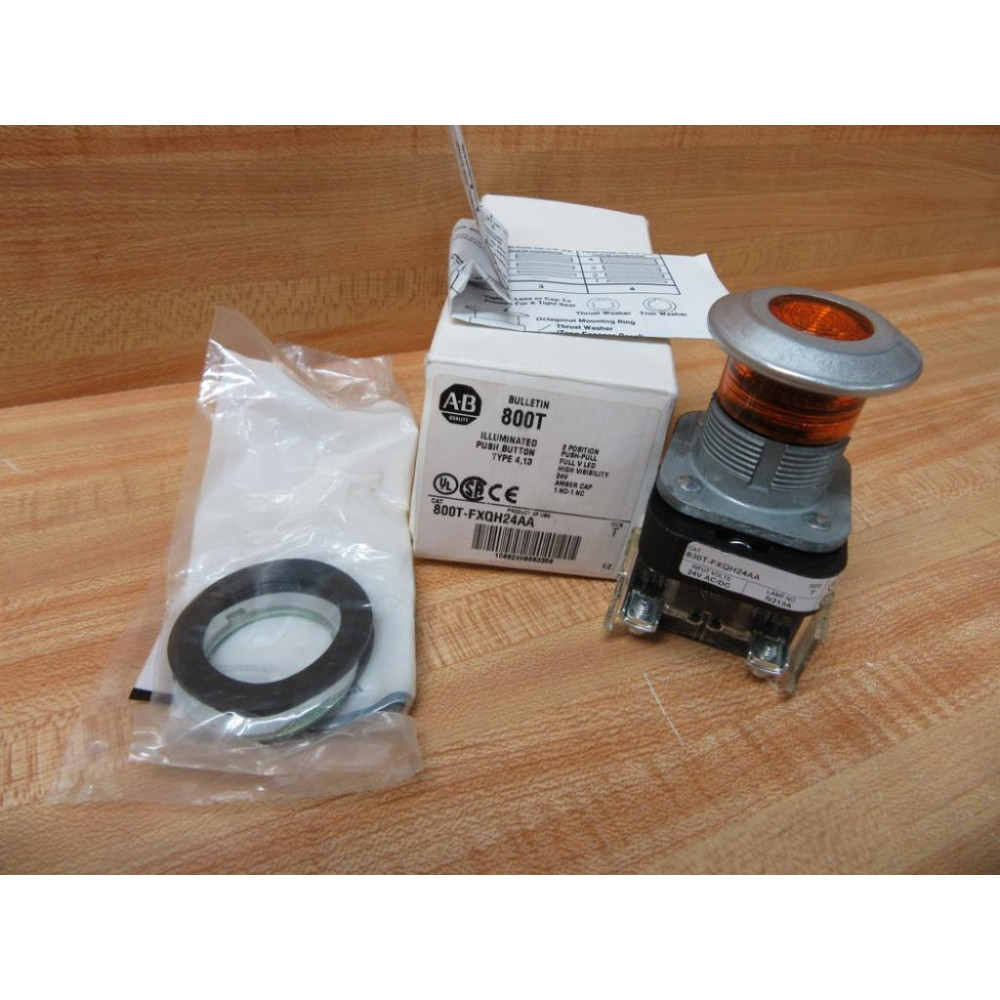 Allen Bradley 800T-FXQH24AA Illum. Push Button W800T-N330, 800T-XA Allen Bradley 800T-FXQH24AA Illum. Push Button W800T-N330, 800T-XA