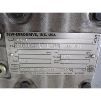 SEW-Eurodrive RF57A Gear Reducer - New No Box