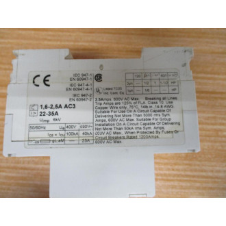 ABB MS325-2.5 Manual Motor Protector MS32525 - Used