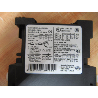 Siemens 3RT1025-1BB40 Motor Starter Contactor  3RT10251BB40