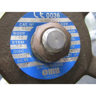 OMB Valves Y2530 Globe Valve - New No Box