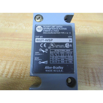 Allen Bradley 802T-WSP Limit Switch Body 802TWSP Series H Body Only - Used