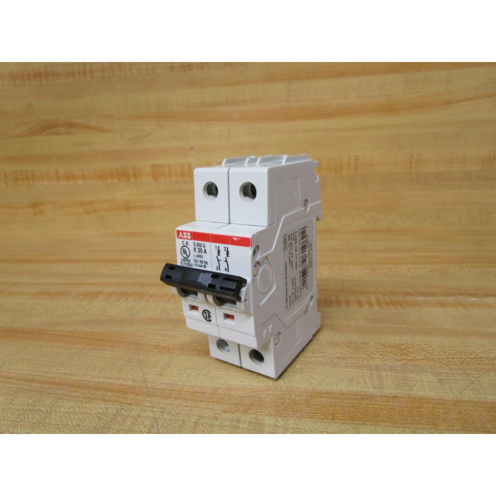 ABB S202U-K20 Circuit Breaker 2P 20A S202U-K20A - Used ABB S202U-K20 Circuit Breaker 2P 20A S202U-K20A - Used