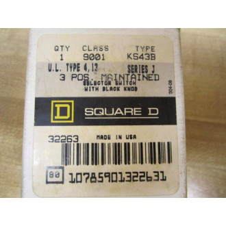 Square D 9001-KS43B Switch  9001KS43B 3 Pos. Ser. J