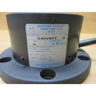 Allen Bradley 871C-C40VS77 Inductive Proximity Sensor - Used