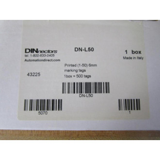 DINnectors DN-L50 Marking Tags 43225 (Pack of 10)