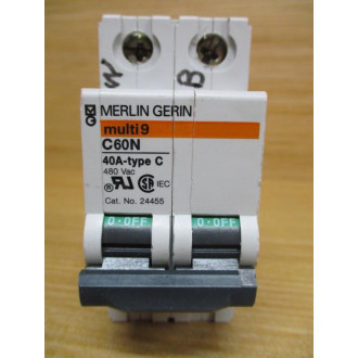 Merlin Gerin 24455 Schneider 40A Breaker Square D MG24455 - Used