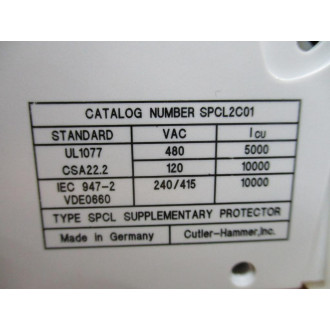 Cutler Hammer SPCL2C01 Eaton Circuit Breaker - New No Box