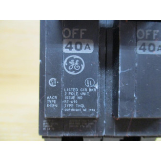 General Electric THQL240 GE 40A Circuit Breaker - Used