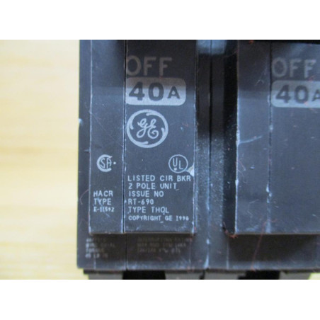 General Electric THQL240 GE 40A Circuit Breaker - Used