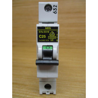 AEG E81S-C25 Elfa 25A Circuit Breaker ME81S-C25 - New No Box